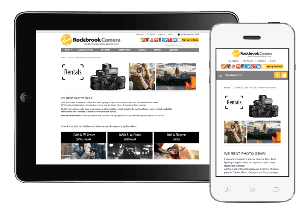 Rockbrook Camera Website | Rentals
